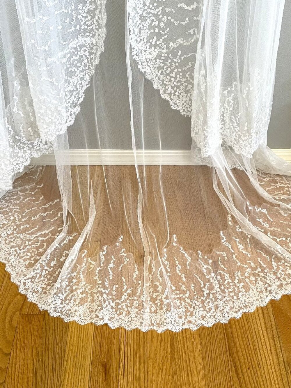 Savannah Miller VREELAND Sequin Bridal Cape | Wedding Dress Topper Ivory | Small - Picture 5 of 11